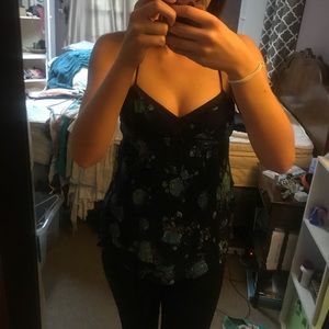 Free People floral tank top